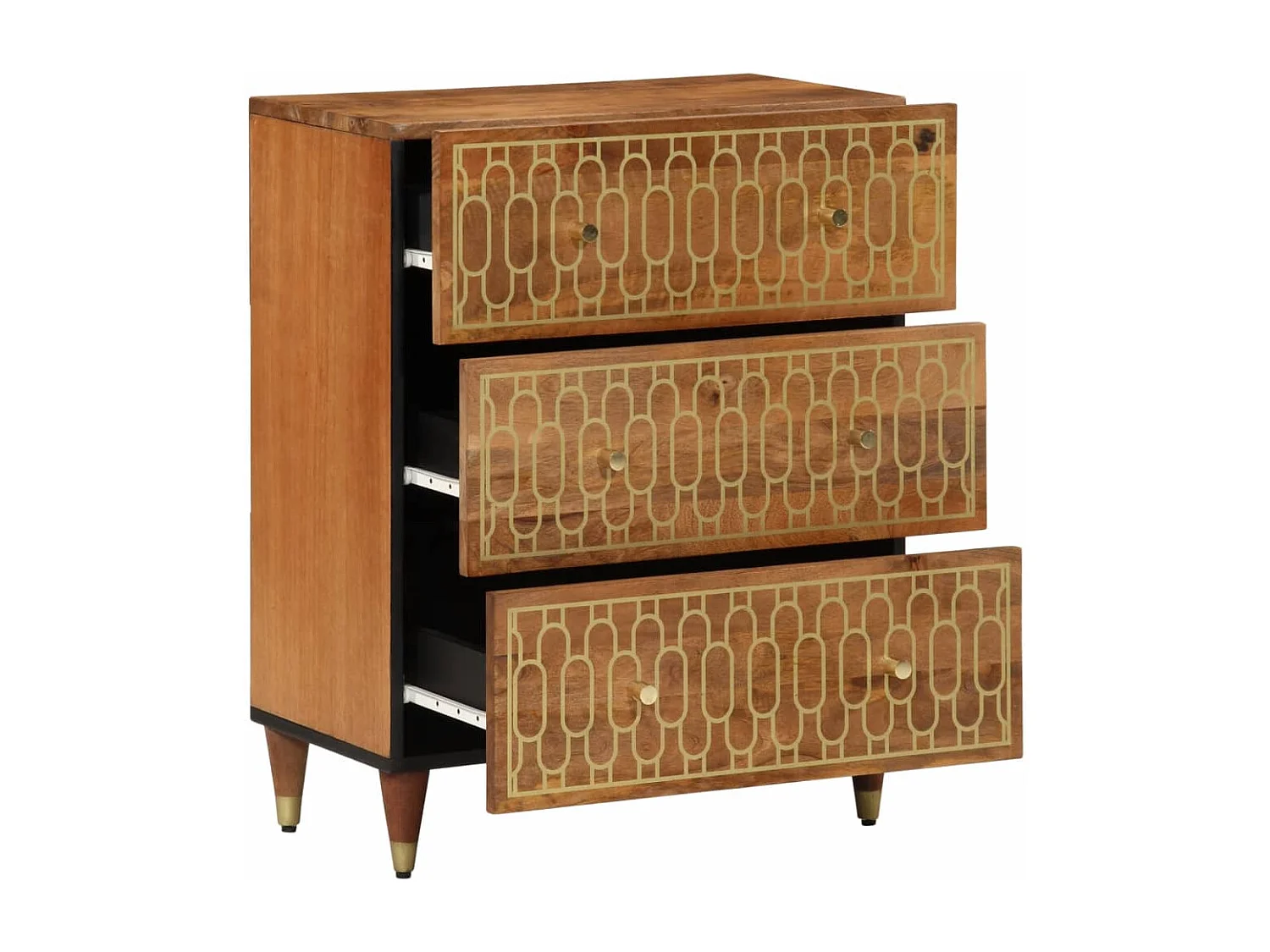 Mueble auxiliar 60x33x75 cm madera maciza de mango