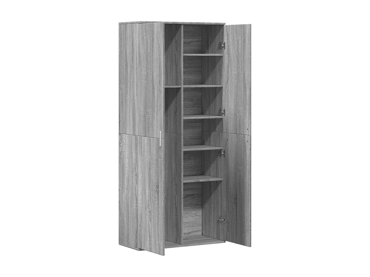 Sonoma hohes Sideboard grau 80x35x180 cm, Holzwerkstoff