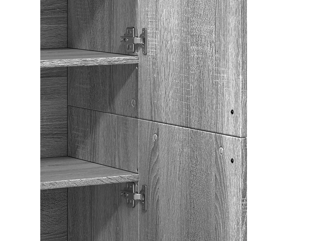 Credenza alta Sonoma grigio 80x35x180 cm in derivati del legno