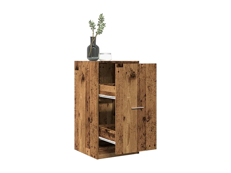 Armoire d'apothicaire vieux bois 40x41x77,5cm bois d'ingénierie