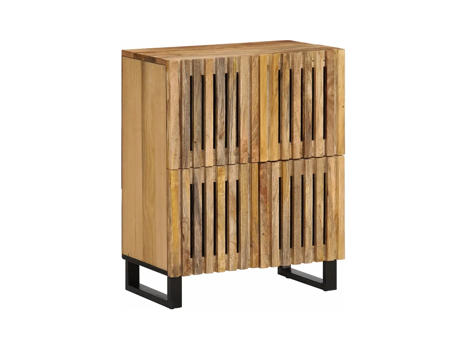 Buffet 60x34x75 cm bois de manguier massif brut
