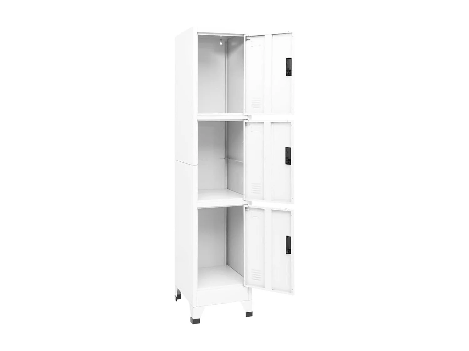 Armadietto spogliatoio Bianco 38x45x180 cm Acciaio