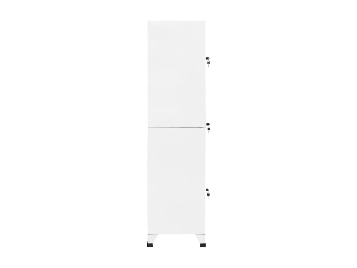 Armadietto spogliatoio Bianco 38x45x180 cm Acciaio