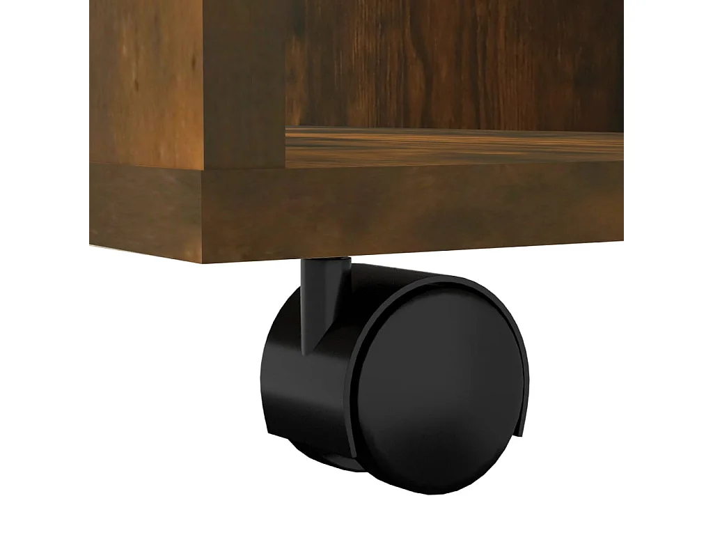 Mobile con rotelle Rovere affumicato 60x53x72 cm MDF