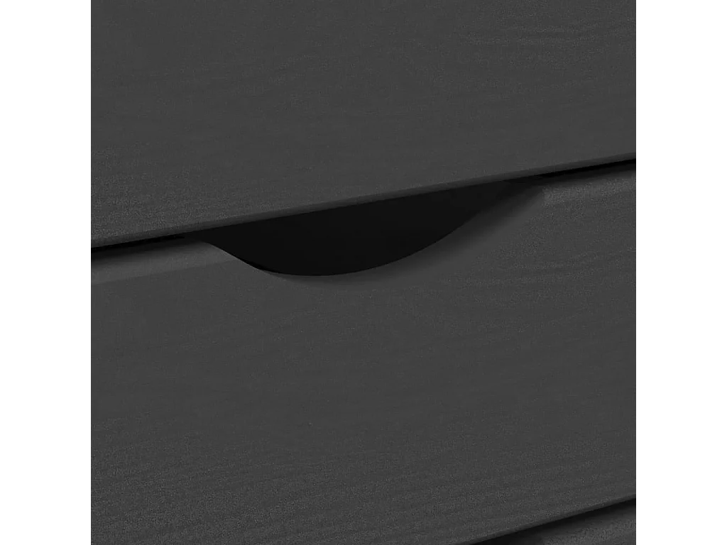 Armoire roulante avec tiroirs MOSS gris bois de pin solide