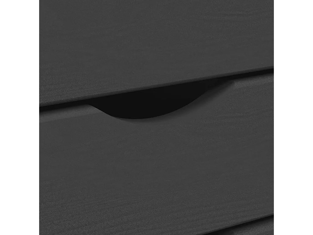 Armoire roulante avec tiroirs MOSS gris bois de pin solide