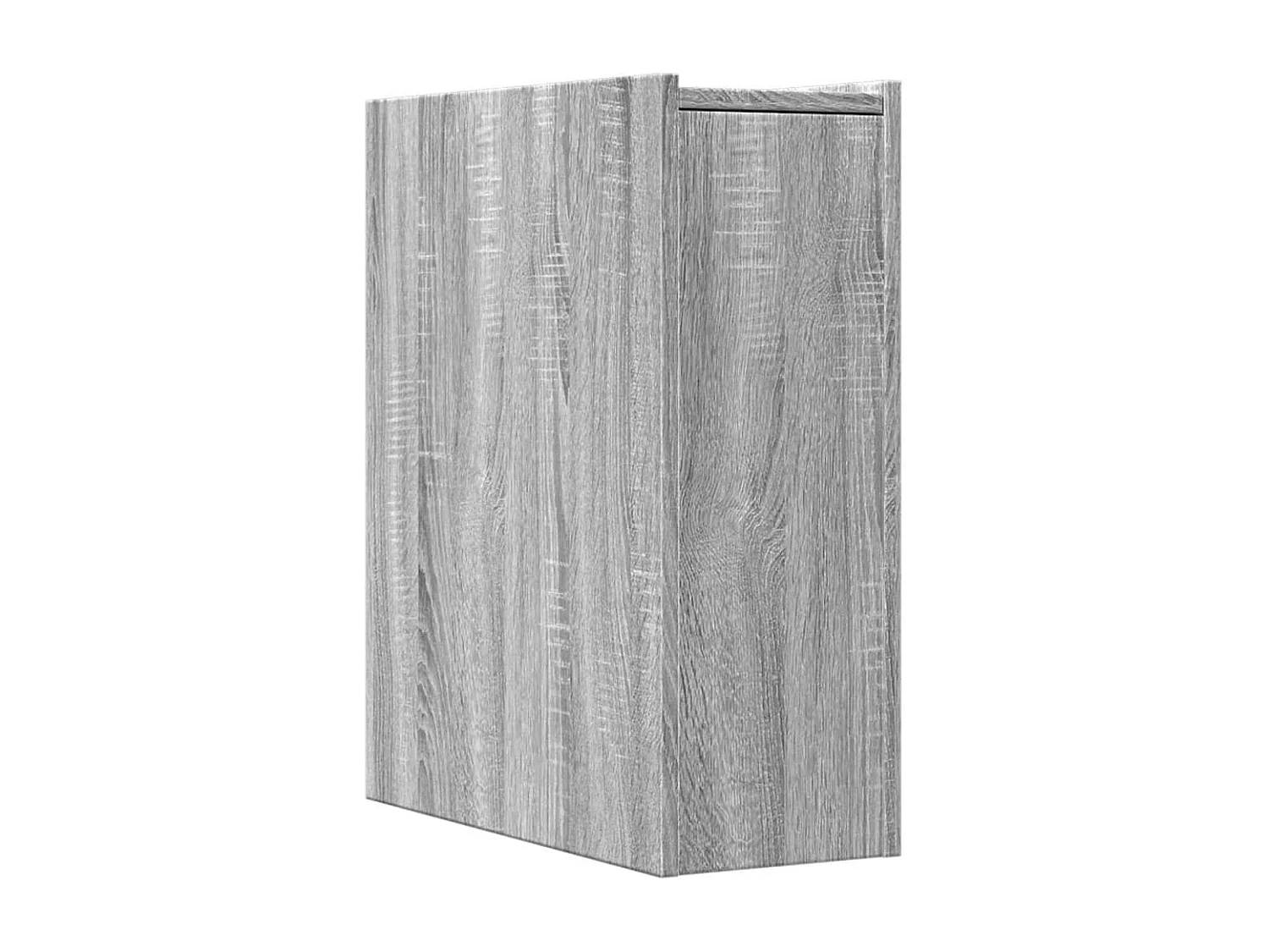 Armoire de salle de bain étroite avec roulettes sonoma gris