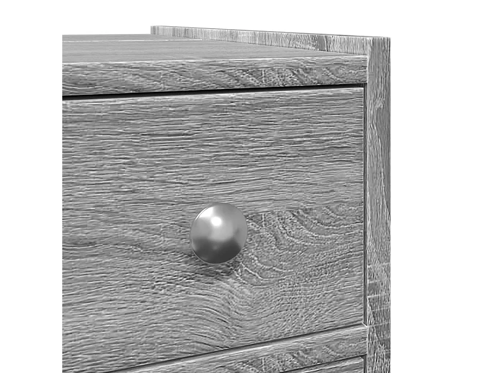 Armoire de salle de bain étroite avec roulettes sonoma gris