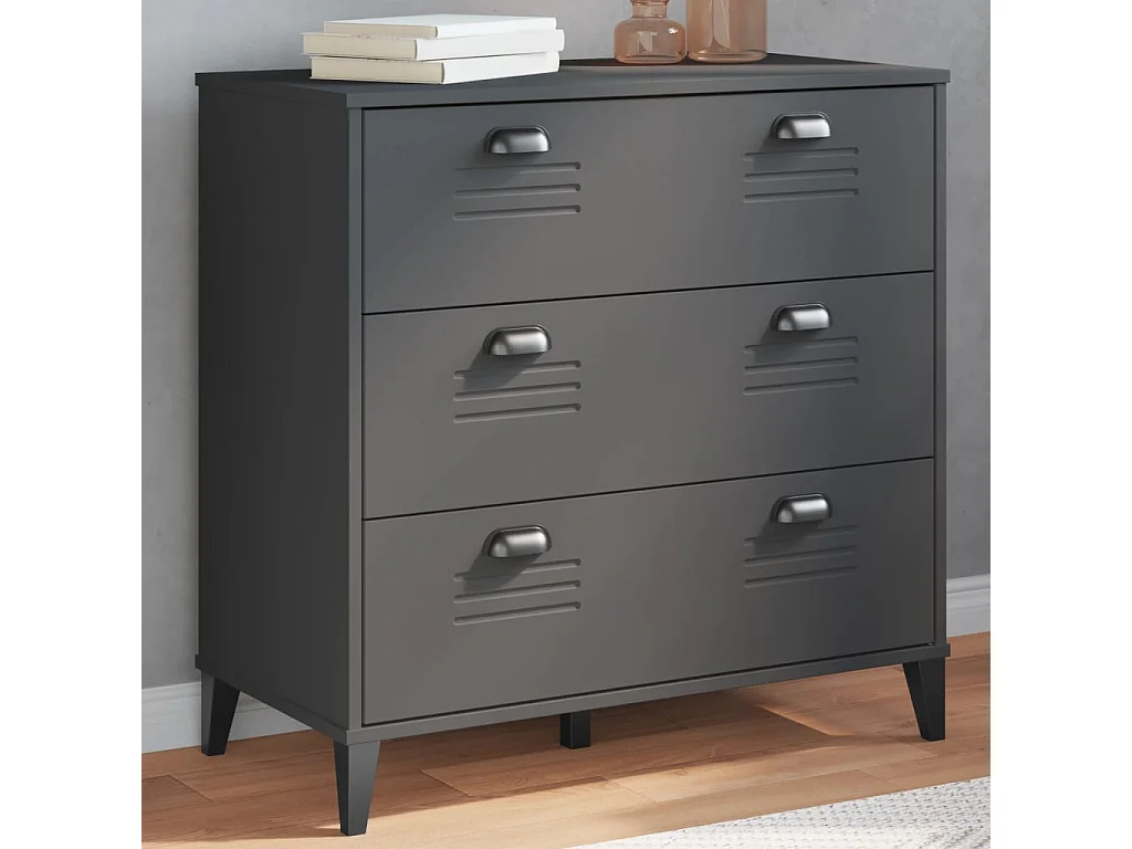 Commode VIKEN gris anthracite bois d'ingénierie
