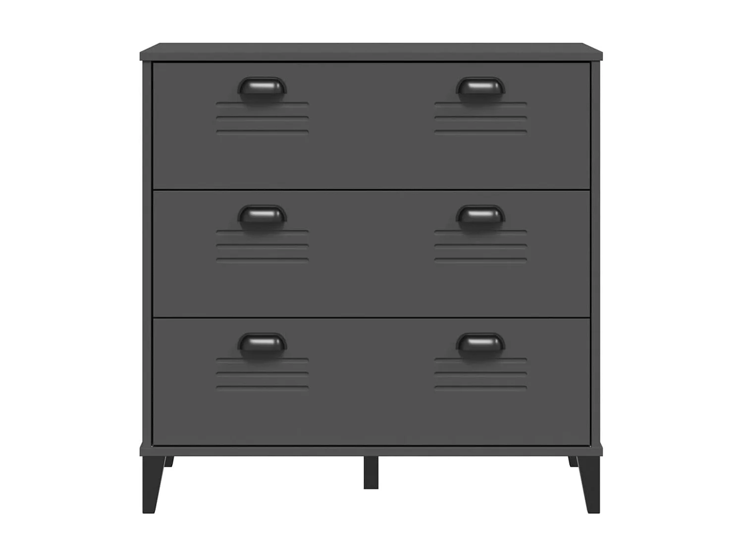Commode VIKEN gris anthracite bois d'ingénierie