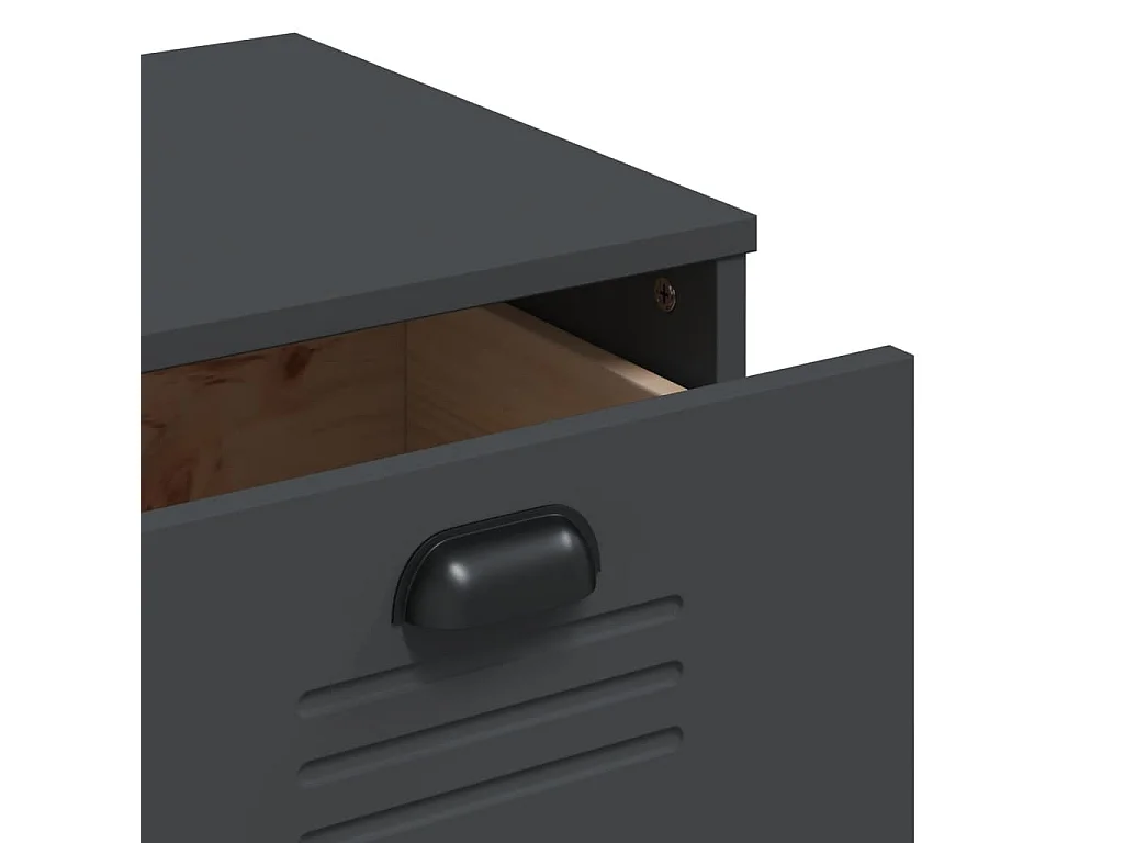 Commode VIKEN gris anthracite bois d'ingénierie