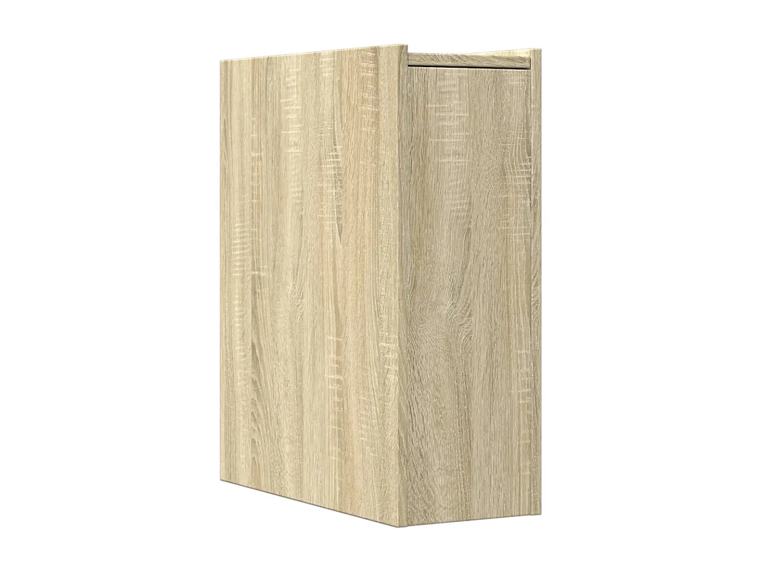 Mobile da bagno stretto con ruote rovere sonoma