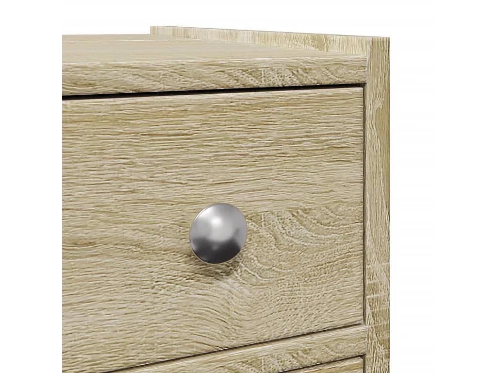 Armoire de salle de bain étroite avec roulettes chêne sonoma