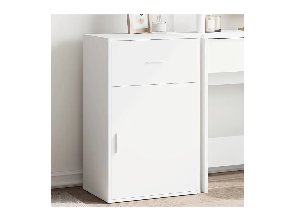 Armoire de rangement blanc 56,5x39x90 cm bois d'ingénierie