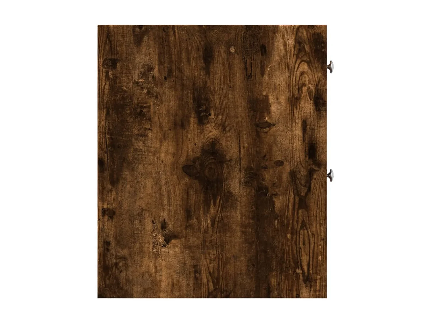 Armoire de salle de bain étroite avec roulettes chêne fumé