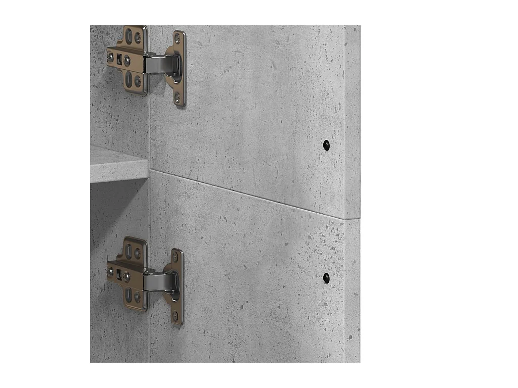 Buffet haut gris béton 70x35x180 cm bois d'ingénierie