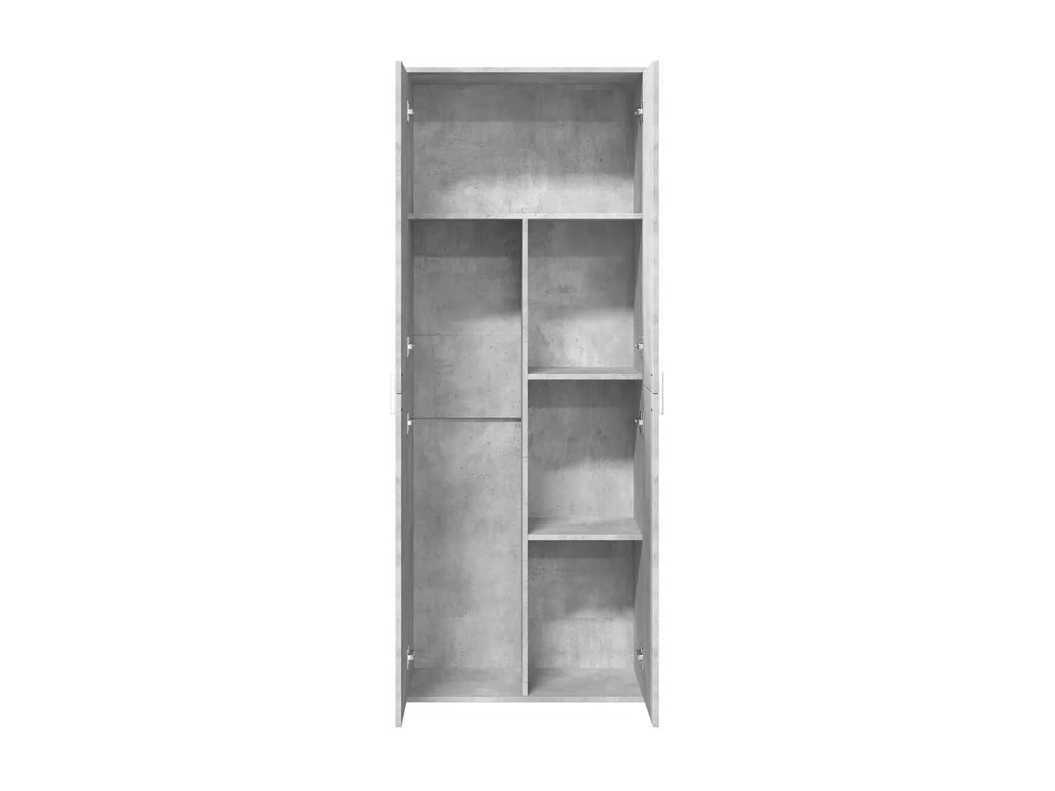 Buffet haut gris béton 70x35x180 cm bois d'ingénierie