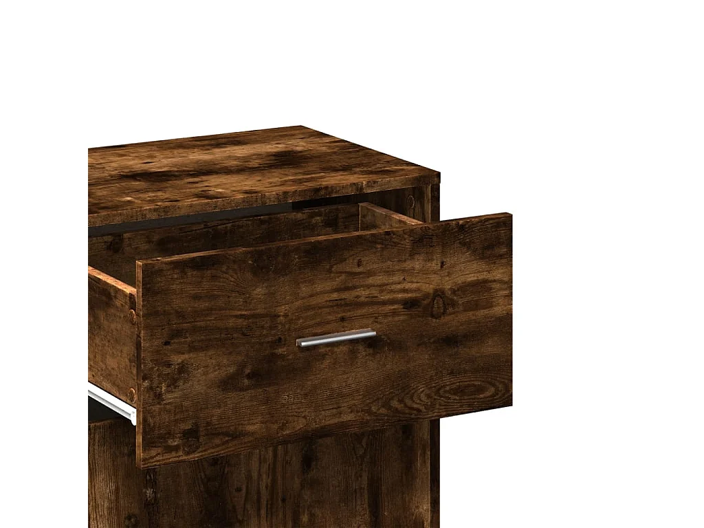 Armoire de rangement chêne fumé 56,5x39x90 cm bois d'ingénierie