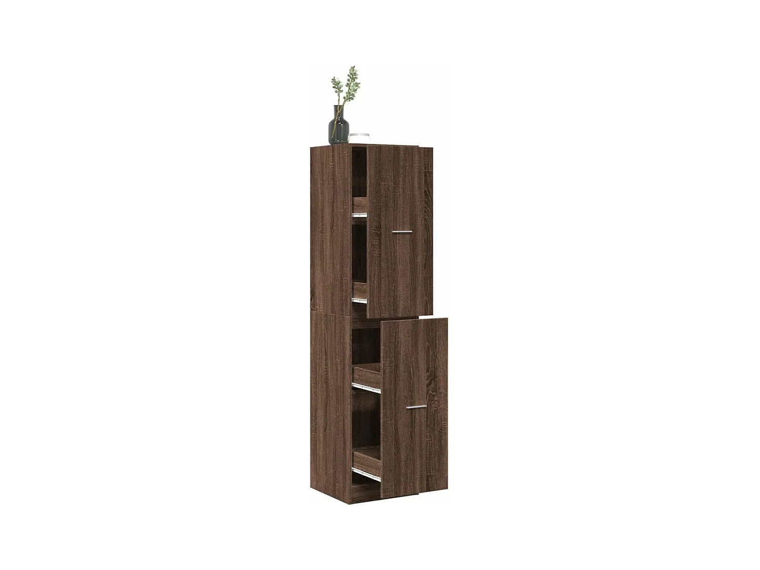 Armoire apothicaire chêne marron 40x41x174,5 cm bois ingénierie
