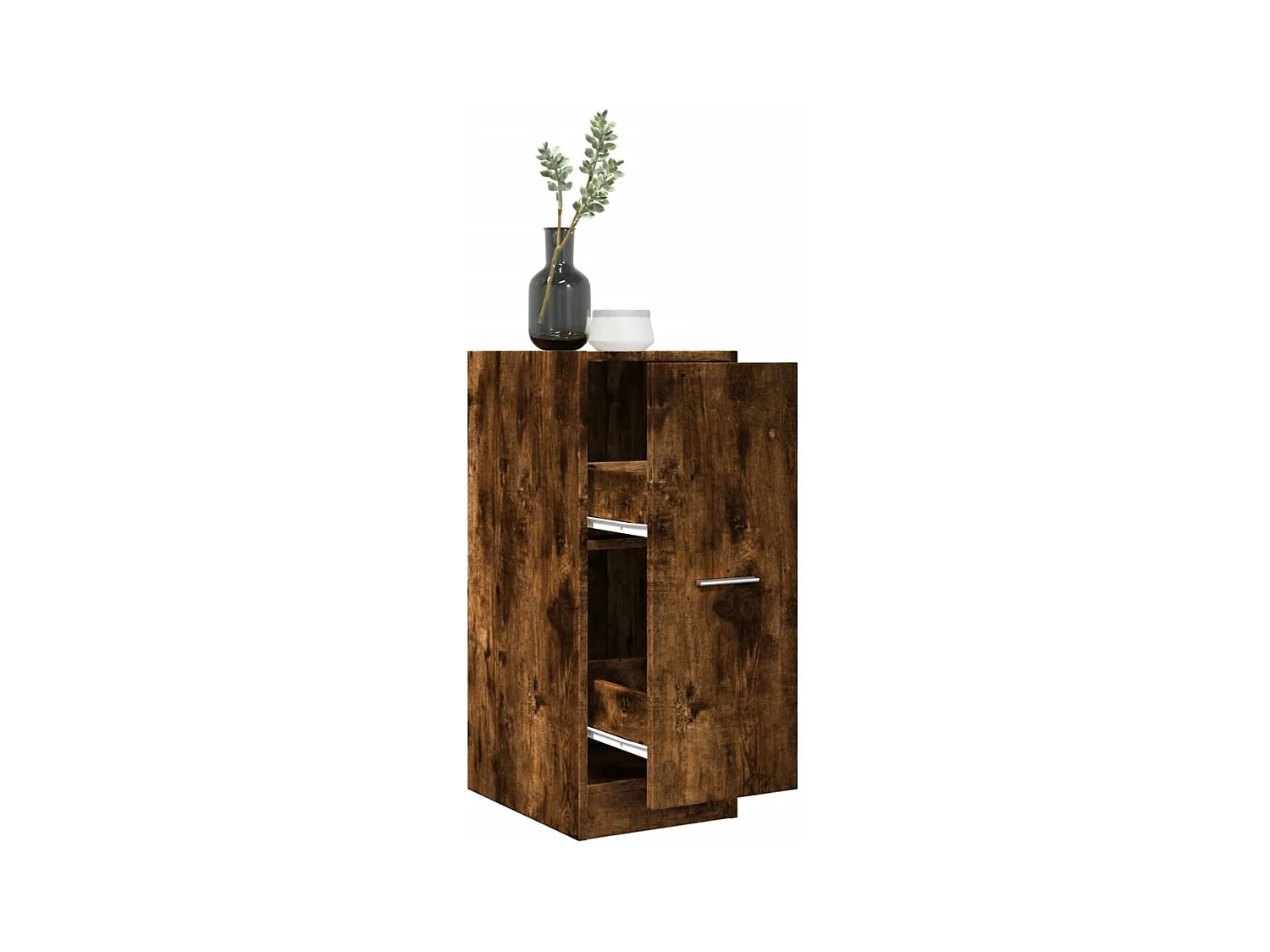 Gerookt eiken apothekerskast 30x41x77,5cm samengesteld hout