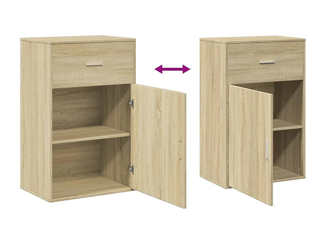 Mobile contenitore in rovere Sonoma 56,5x39x90 cm in multistrato