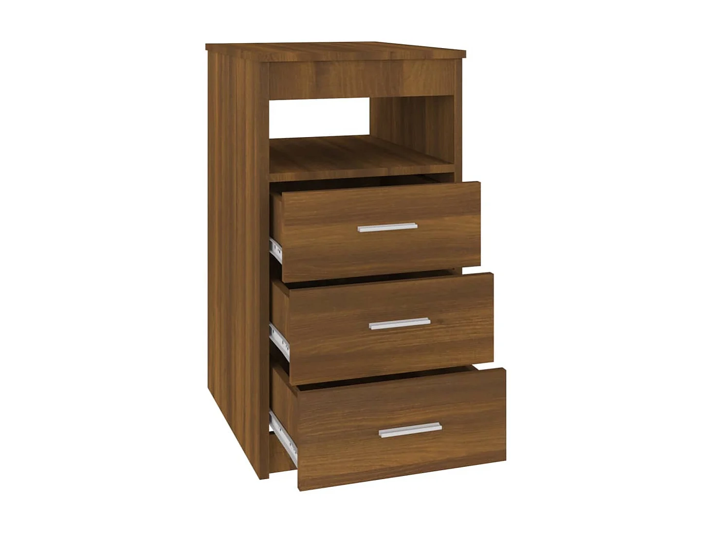 Schubladenschrank Brauneiche 40x50x76 cm Holzwerkstoff