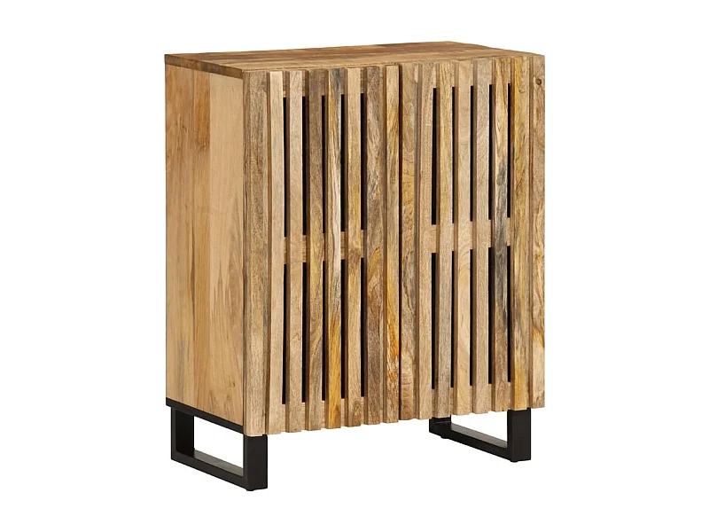 Buffet 60x34x75 cm bois de manguier massif brut