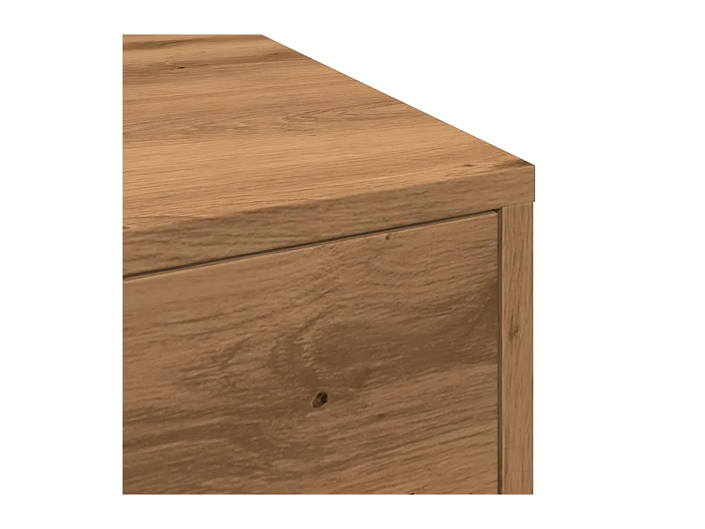 Schmaler Badezimmerschrank mit Rollen aus handgefertigter Eiche
