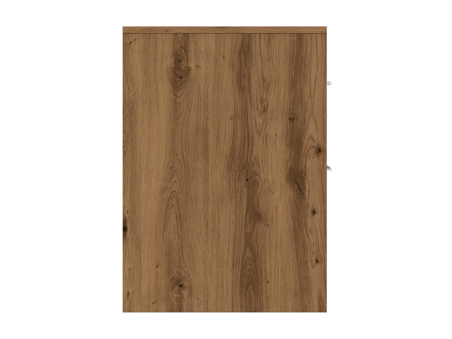 Armoire de salle de bain étroite avec roulettes chêne artisanal