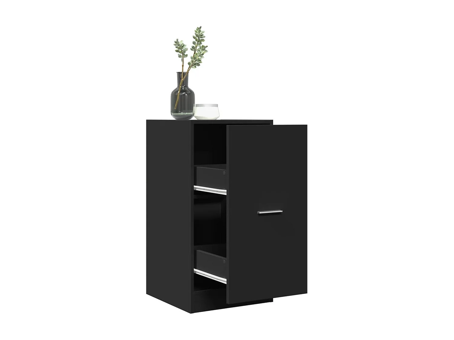 Mueble boticario negro 40x41x77,5 cm madera contrachapada