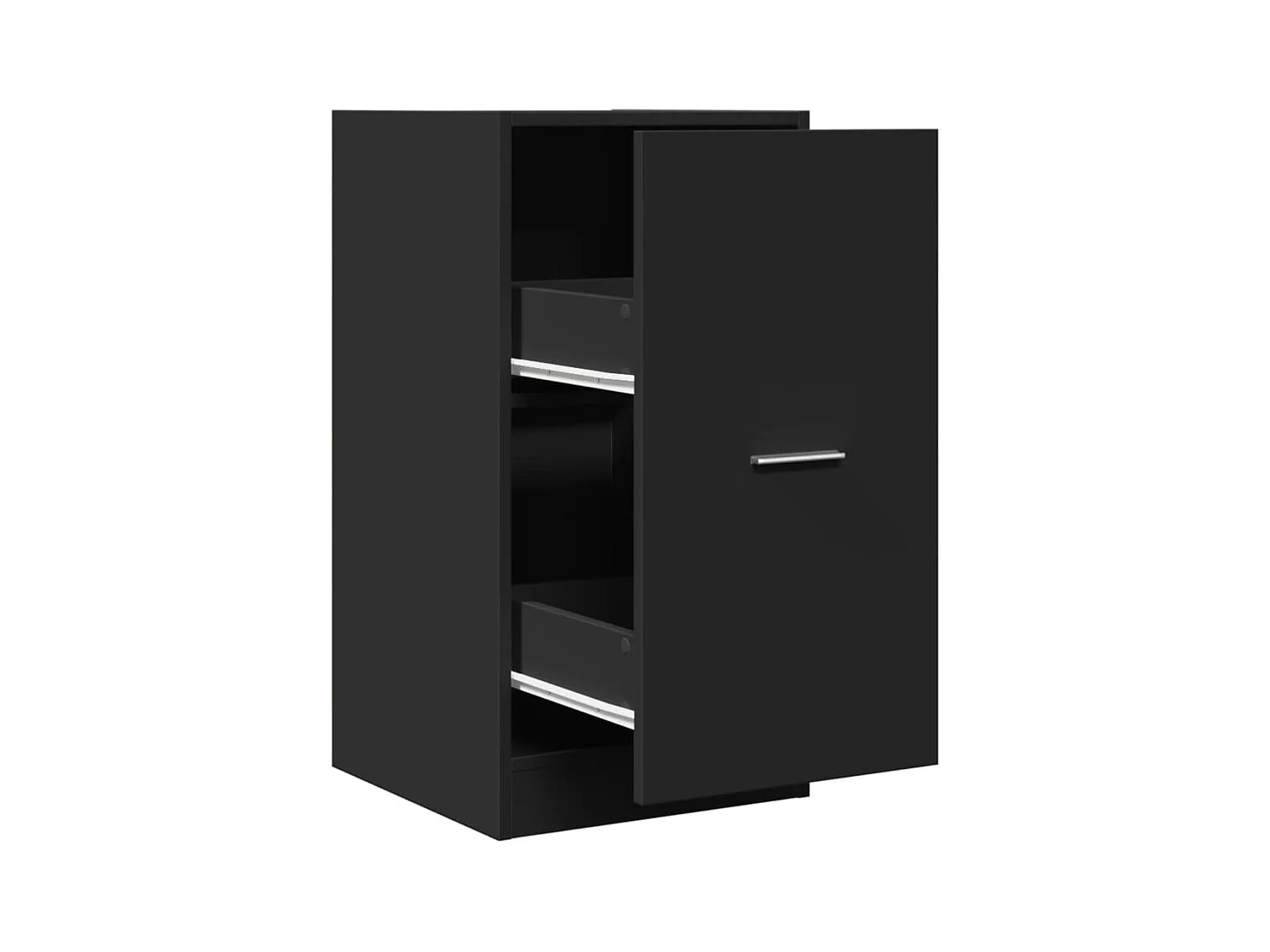 Armoire d'apothicaire noir 40x41x77,5 cm bois d'ingénierie