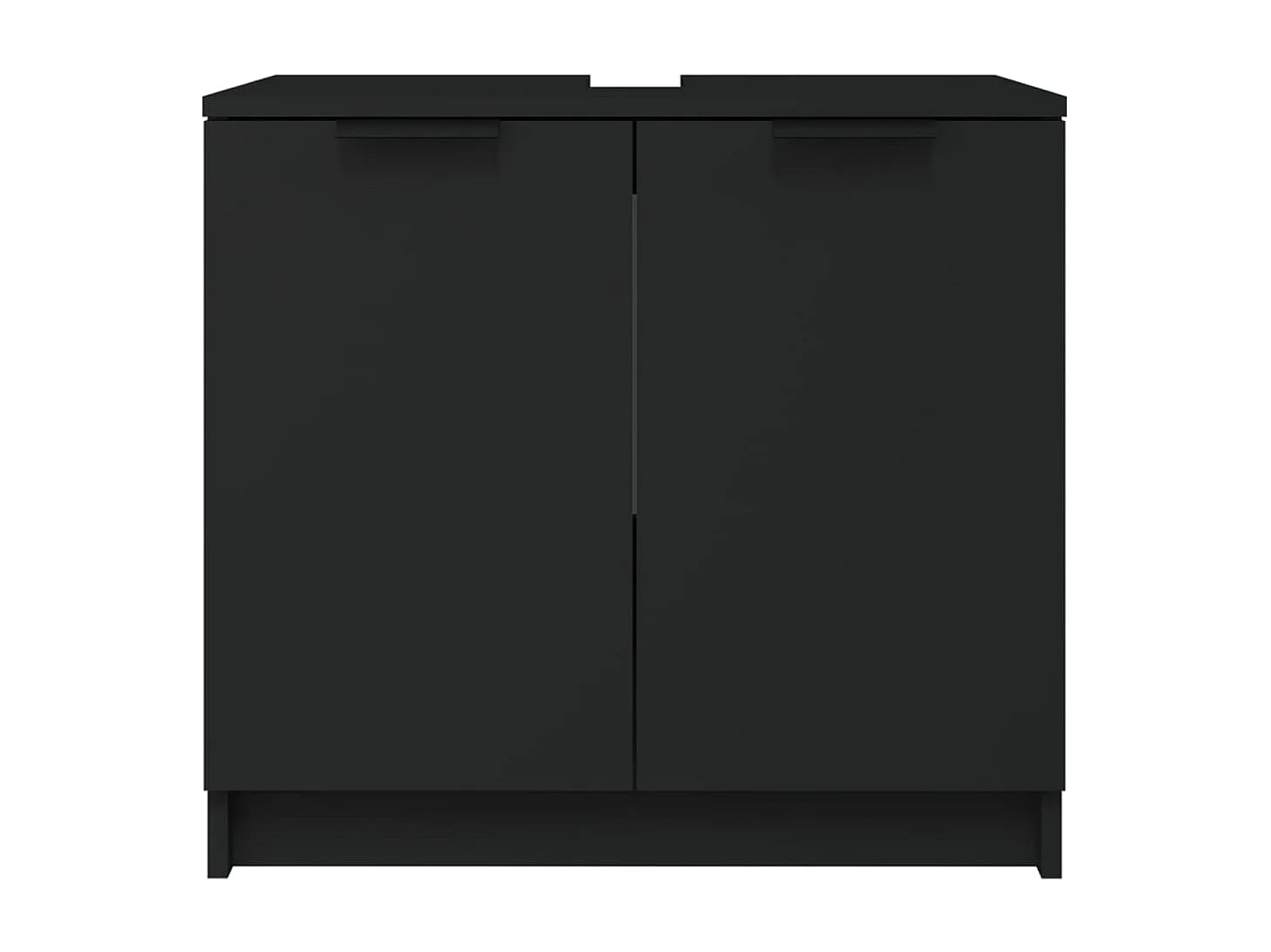 Armoire de salle de bain Noir 64,5x33,5x59 cm Bois d'ingénierie