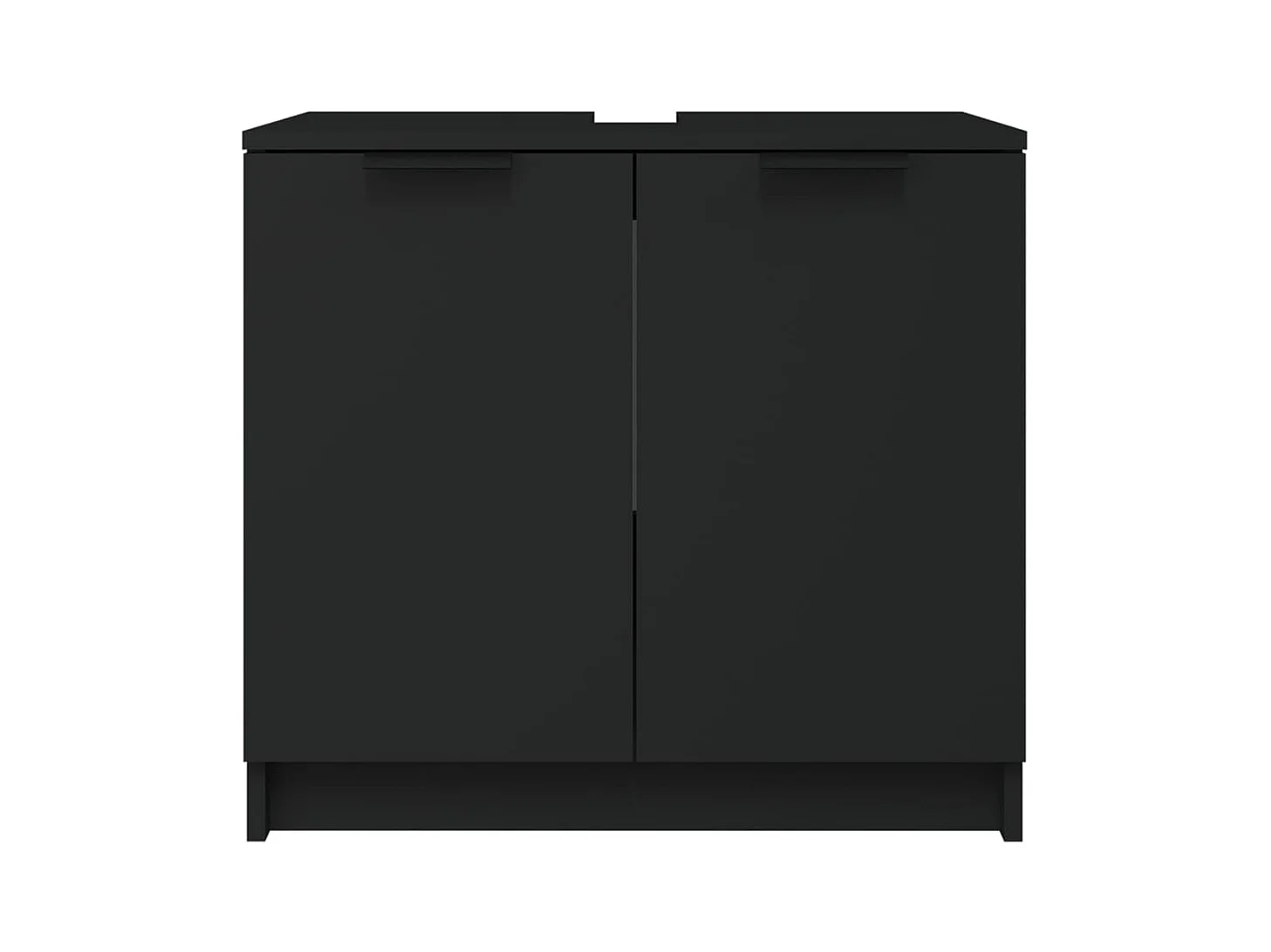 Armoire de salle de bain Noir 64,5x33,5x59 cm Bois d'ingénierie