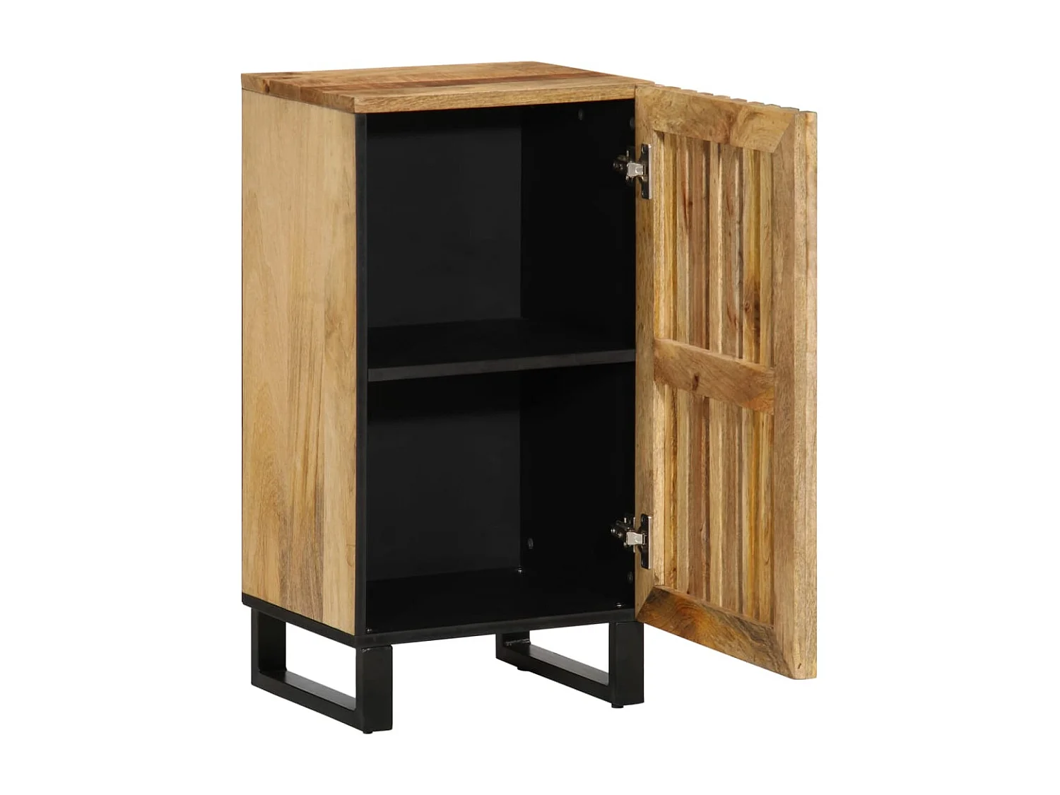 Credenza 40x34x75 cm in legno massello di mango grezzo