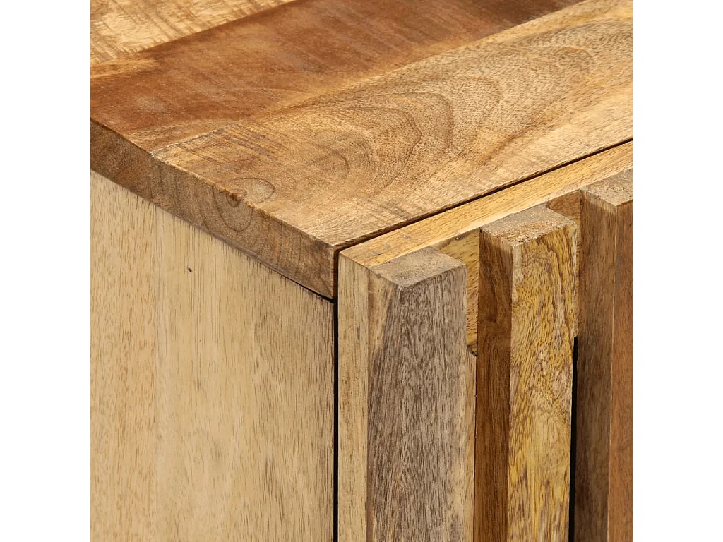 Credenza 40x34x75 cm in legno massello di mango grezzo