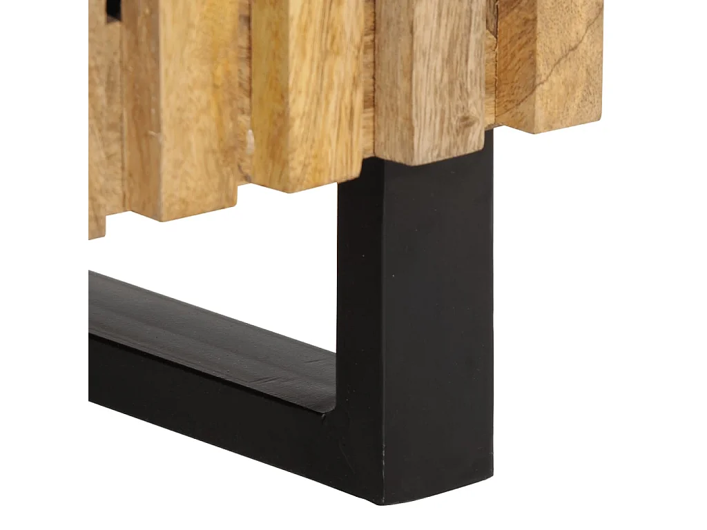 Credenza 40x34x75 cm in legno massello di mango grezzo