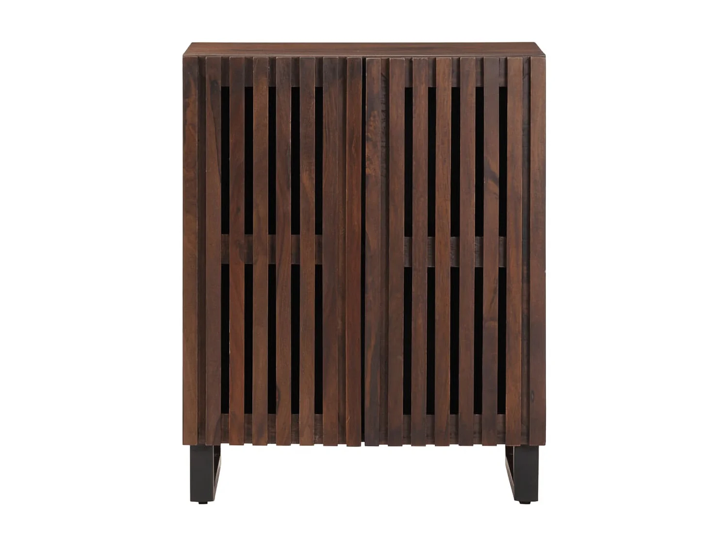 Braunes Sideboard 60x34x75 cm aus massivem Mangoholz