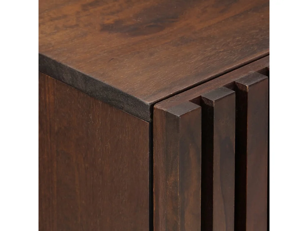 Braunes Sideboard 60x34x75 cm aus massivem Mangoholz