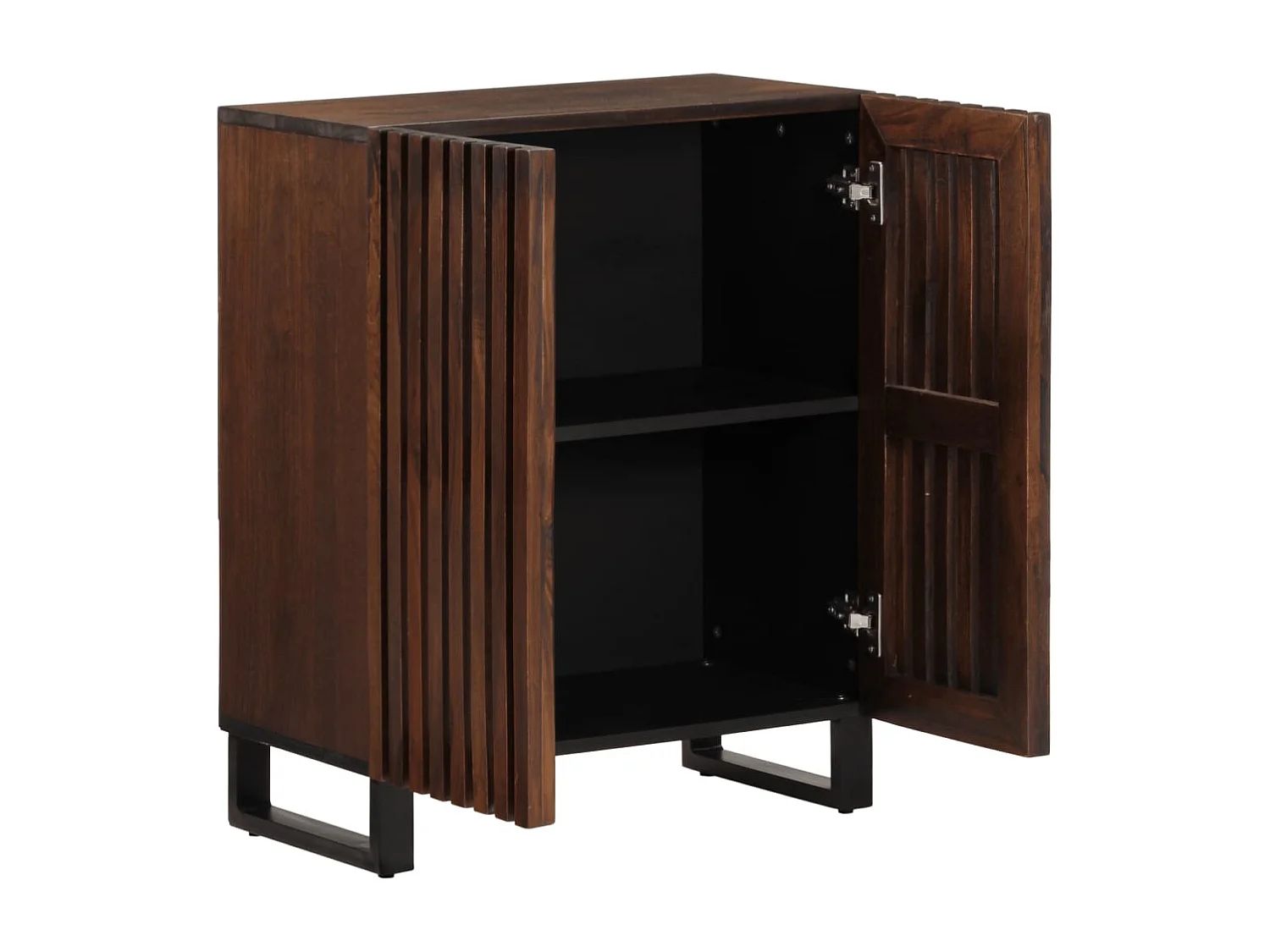 Buffet marron 60x34x75 cm bois massif de manguier