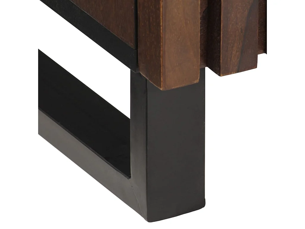 Buffet marron 60x34x75 cm bois massif de manguier