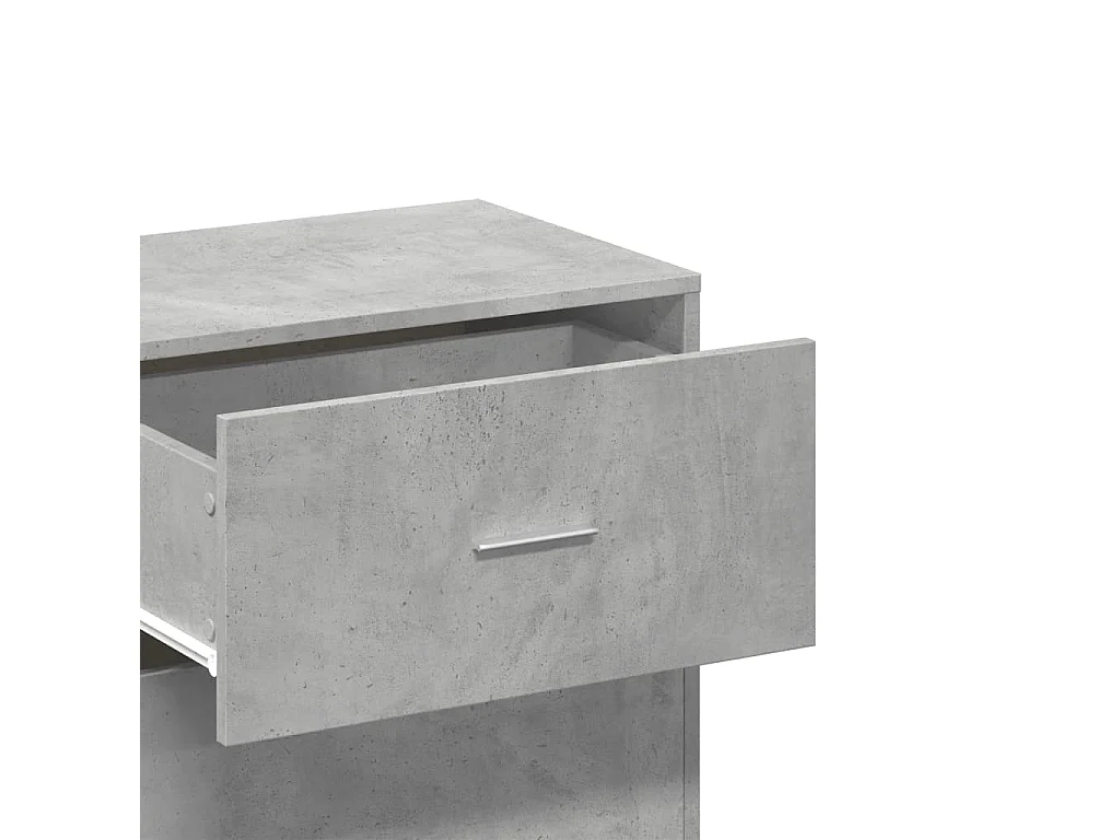 Armoire de rangement gris béton 56,5x39x90 cm bois d'ingénierie