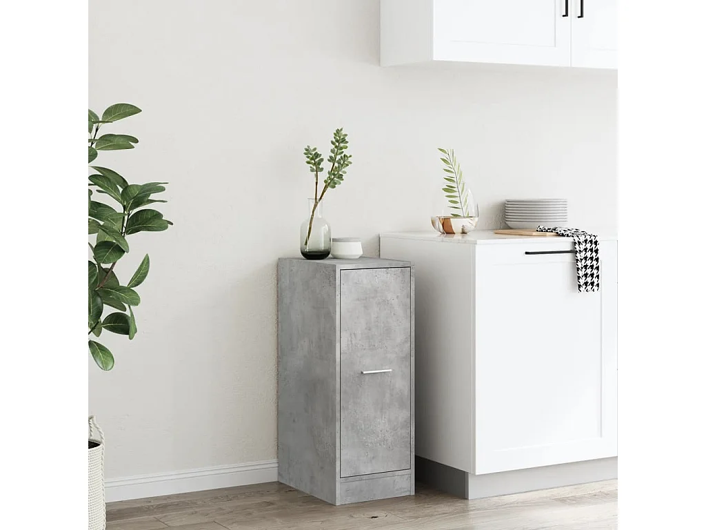 Armoire d'apothicaire gris béton 30x41x77,5cm bois d'ingénierie