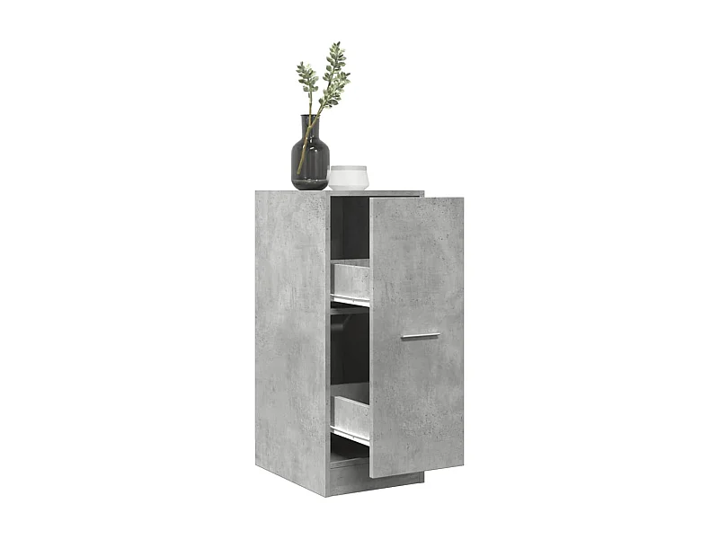Armoire d'apothicaire gris béton 30x41x77,5cm bois d'ingénierie
