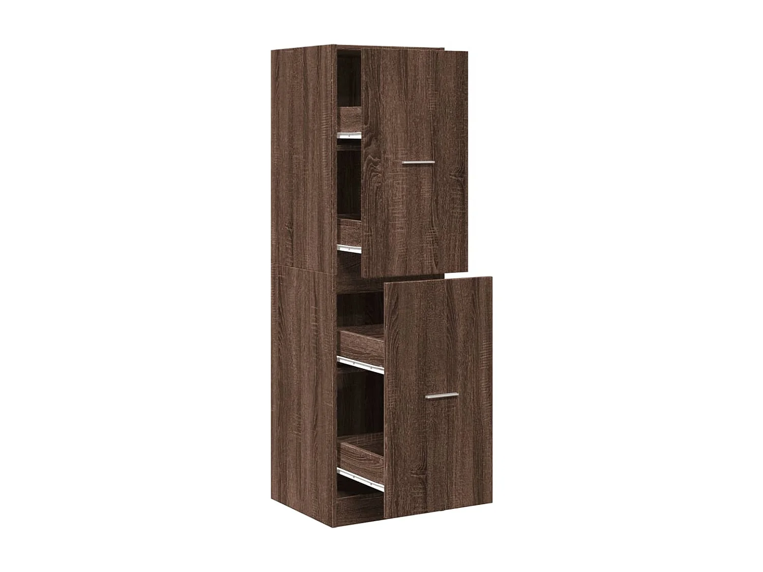 Mueble boticario roble marrón 40x41x144,5 cm madera contrachapada