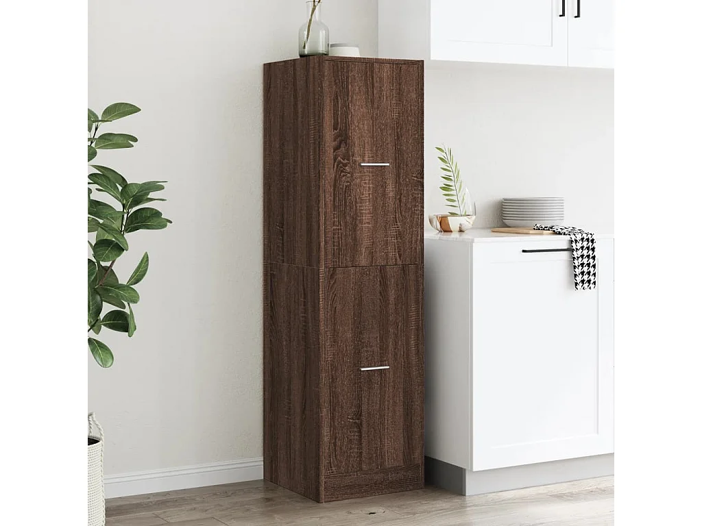 Mueble boticario roble marrón 40x41x144,5 cm madera contrachapada