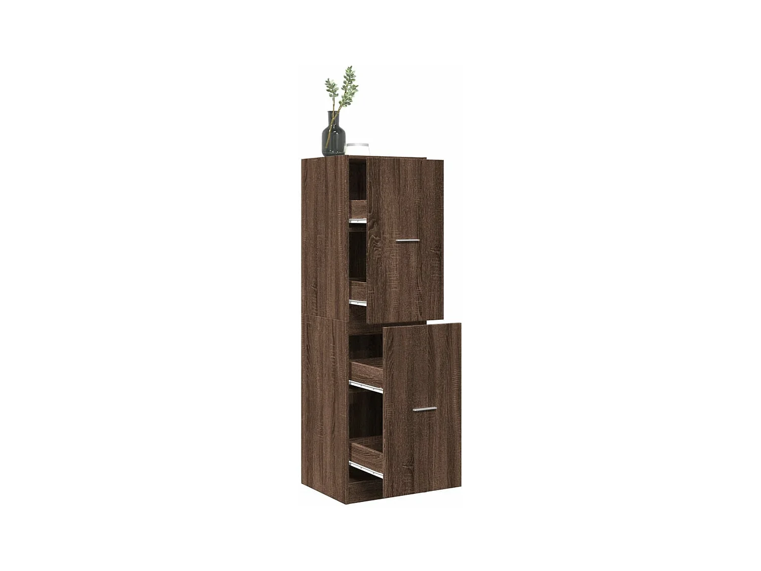 Armoire apothicaire chêne marron 40x41x144,5 cm bois ingénierie