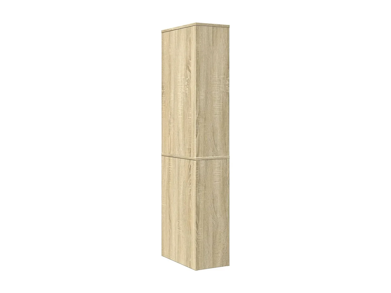 Armoire de salle de bain étroite avec roulettes chêne sonoma