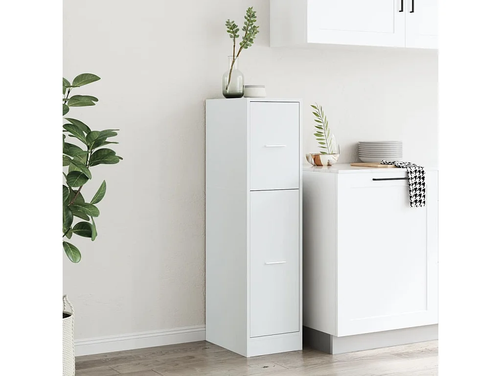 Armoire d'apothicaire blanc 30x41x118 cm bois d'ingénierie