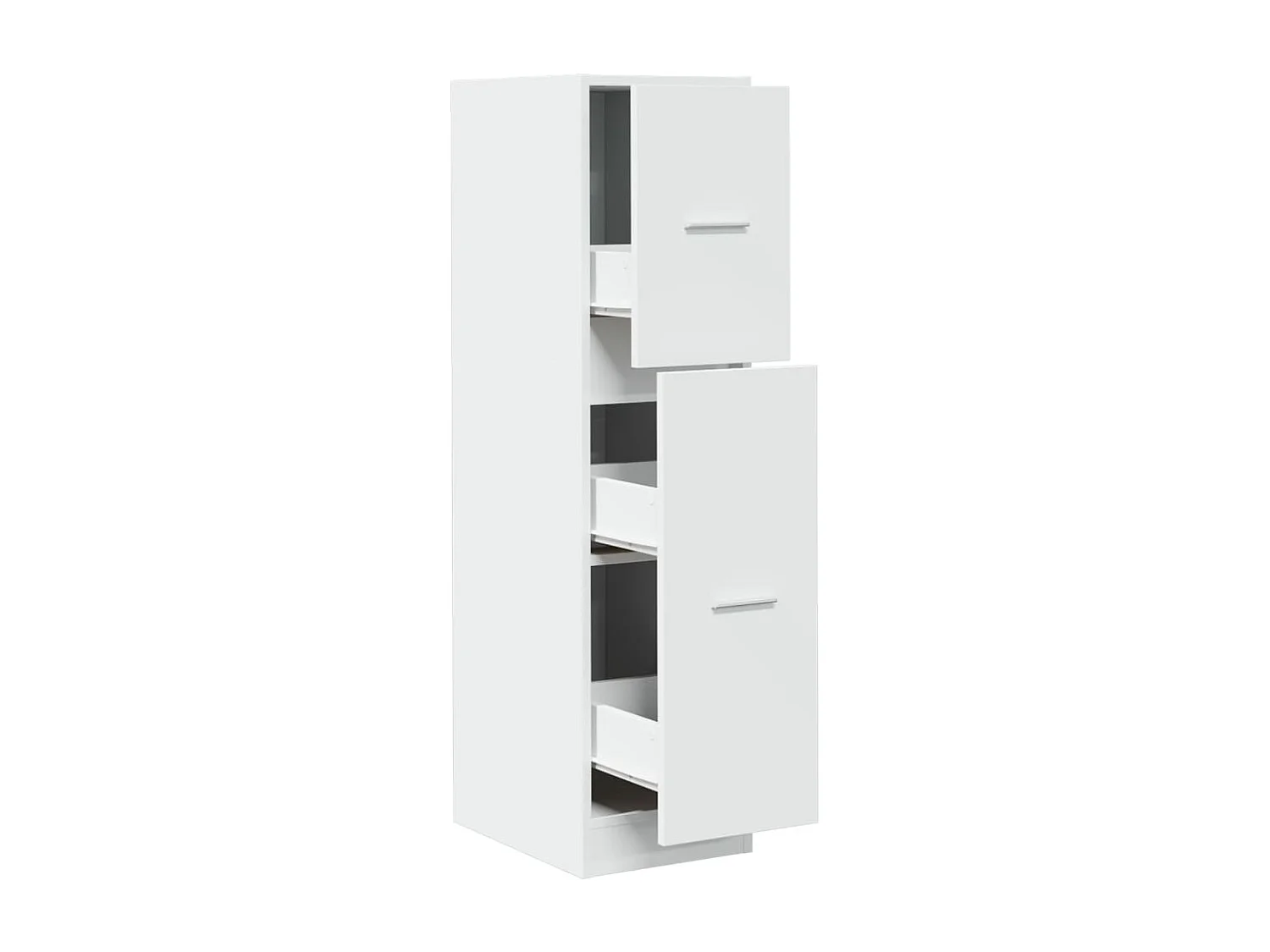 Armoire d'apothicaire blanc 30x41x118 cm bois d'ingénierie