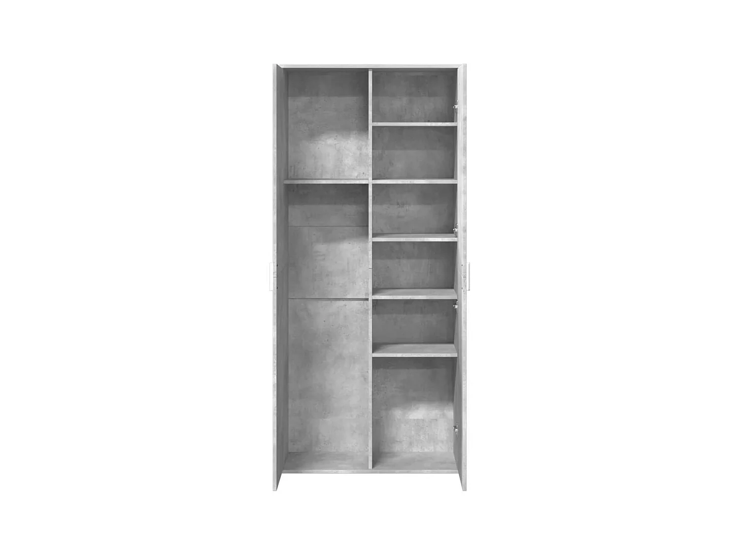 Credenza alta 80x35x180 cm in multistrato grigio cemento